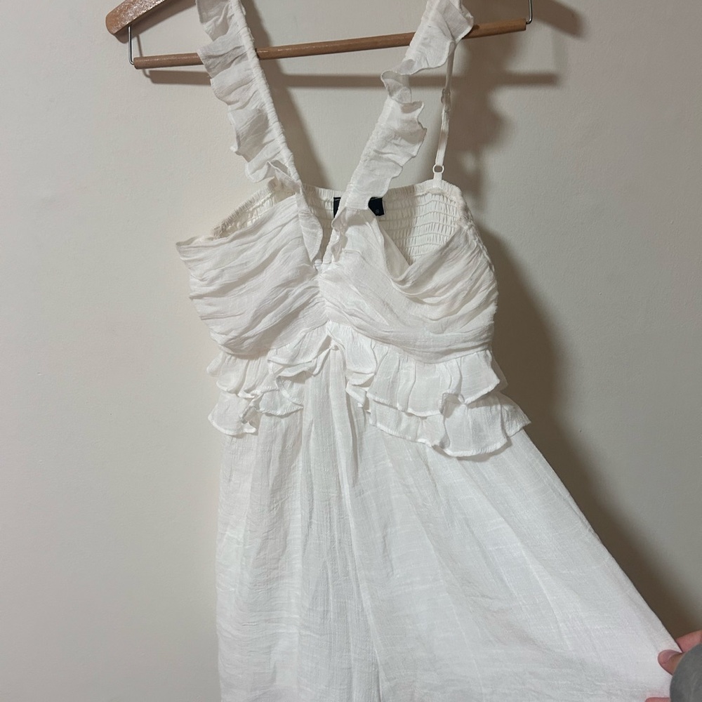 Anna Grace White Sleeveless Romper